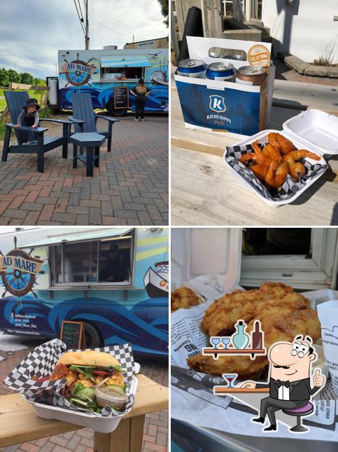 L'intérieur de Ad Mare Seafood Truck